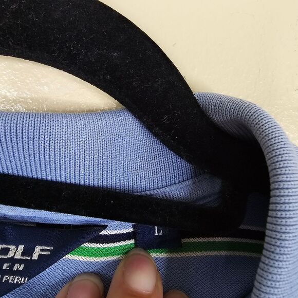 Polo golf pima cotton stripe polo size L - Picture 7 of 8
